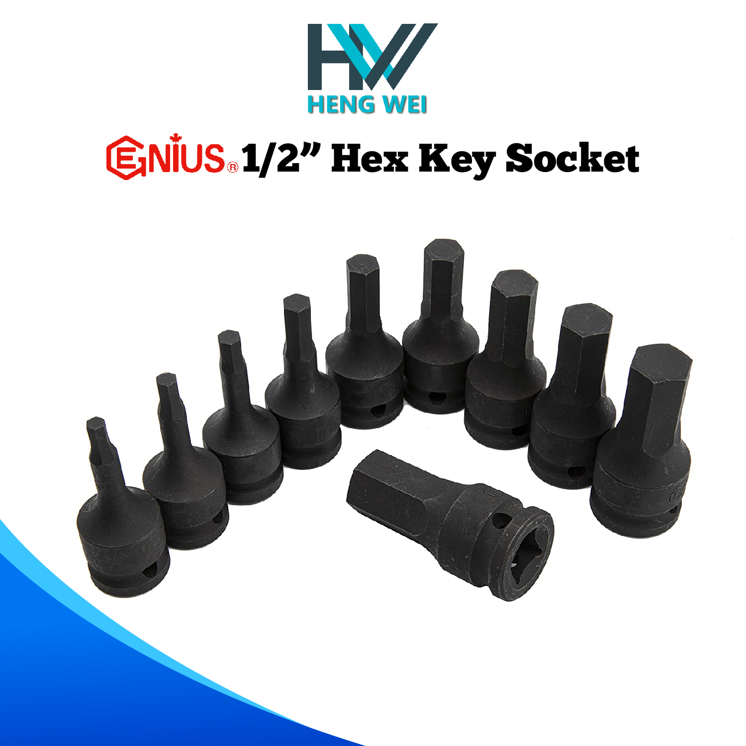 4mm x 1/2" Hex Bit Socket/ Hex Key Socket/ Allen Key Socket
